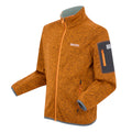 Bright Marigold-Glacier - Side - Regatta Childrens-Kids Newhill Fleece Jacket