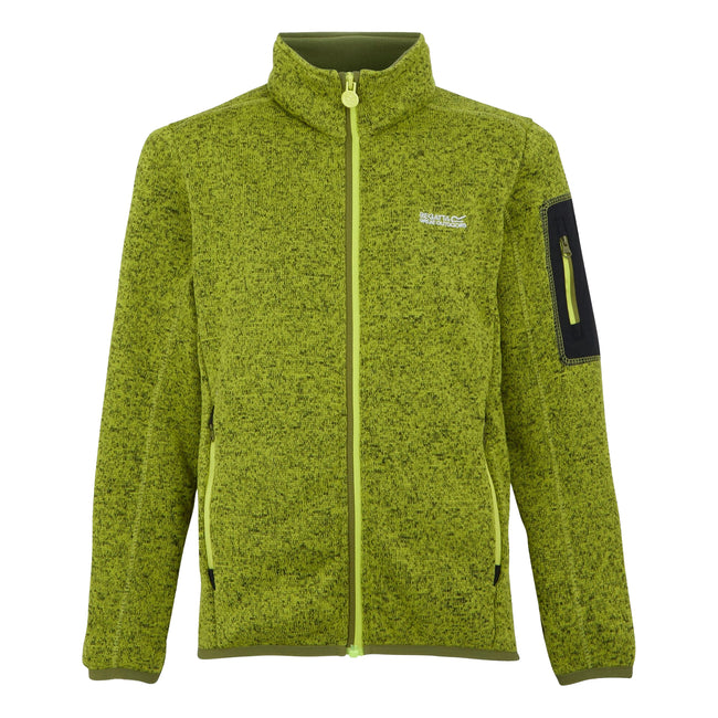 Grenoble Green-Nephrite Green - Front - Regatta Childrens-Kids Newhill Fleece Jacket