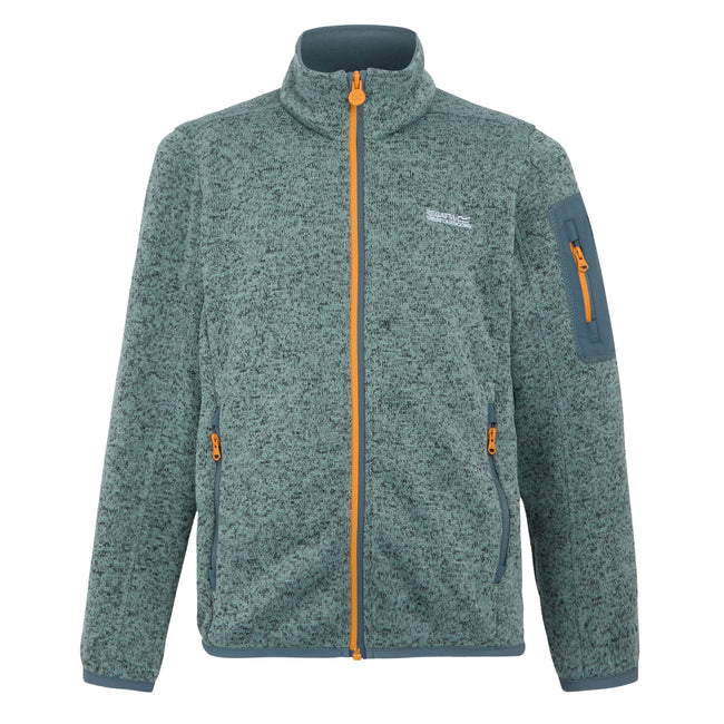 Glacier-Stormy Weather-Bright Marigold - Front - Regatta Childrens-Kids Newhill Fleece Jacket