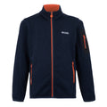 Midnight-Tangerine Tango - Front - Regatta Childrens-Kids Newhill Fleece Jacket