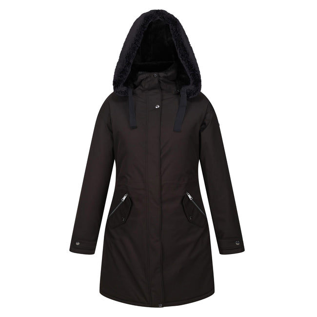 Black - Front - Regatta Womens-Ladies Samaria Waterproof Jacket