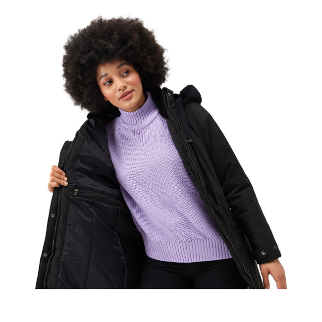Black - Lifestyle - Regatta Womens-Ladies Samaria Waterproof Jacket