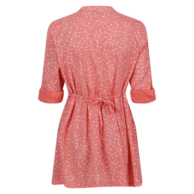 Shell Pink - Back - Regatta Womens-Ladies Nemora Birds Cotton Blouse