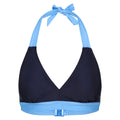 Navy-Elysium Blue - Front - Regatta Womens-Ladies Flavia Contrast Bikini Top