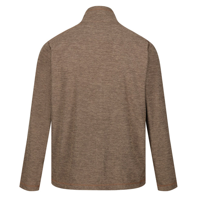Gold Sand - Back - Regatta Mens Edley Marl Full Zip Fleece Jacket