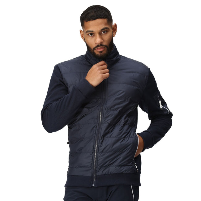 Navy - Lifestyle - Regatta Mens Colliston Baffled Fleece Jacket