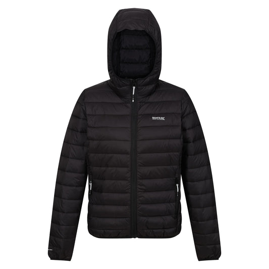 Black - Front - Regatta Womens-Ladies Marizion Hooded Padded Jacket