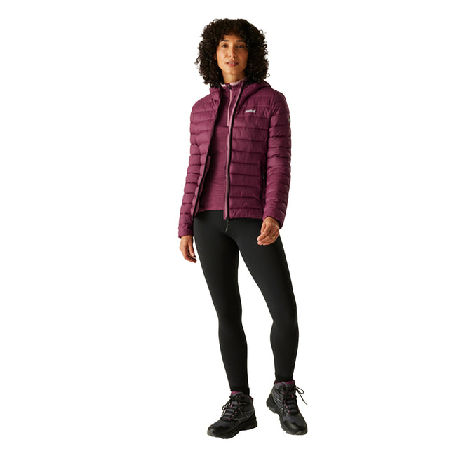 Dark Pimento - Lifestyle - Regatta Womens-Ladies Marizion Hooded Padded Jacket