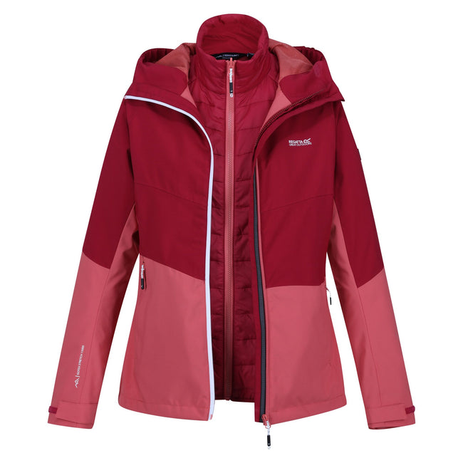 Mineral Red-Rumba Red - Pack Shot - Regatta Womens-Ladies Wentwood VIII 2 in 1 Jacket