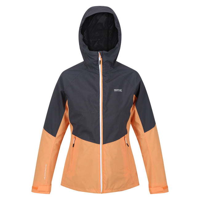 Apricot Crush-Seal Grey - Front - Regatta Womens-Ladies Wentwood VIII 2 in 1 Jacket