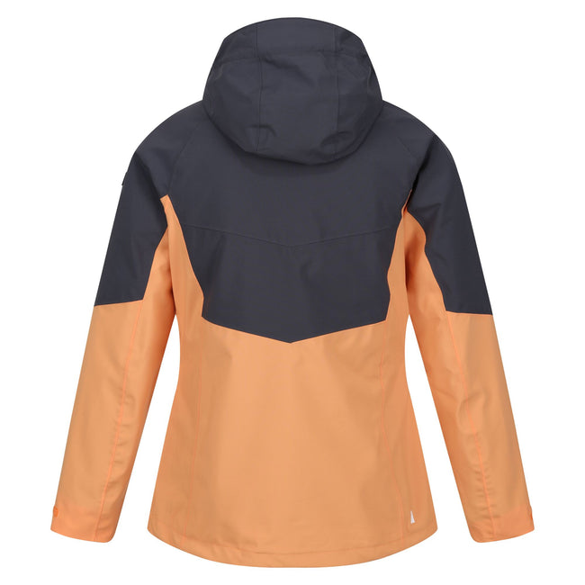 Apricot Crush-Seal Grey - Back - Regatta Womens-Ladies Wentwood VIII 2 in 1 Jacket