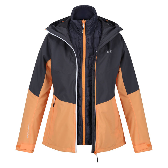 Apricot Crush-Seal Grey - Lifestyle - Regatta Womens-Ladies Wentwood VIII 2 in 1 Jacket