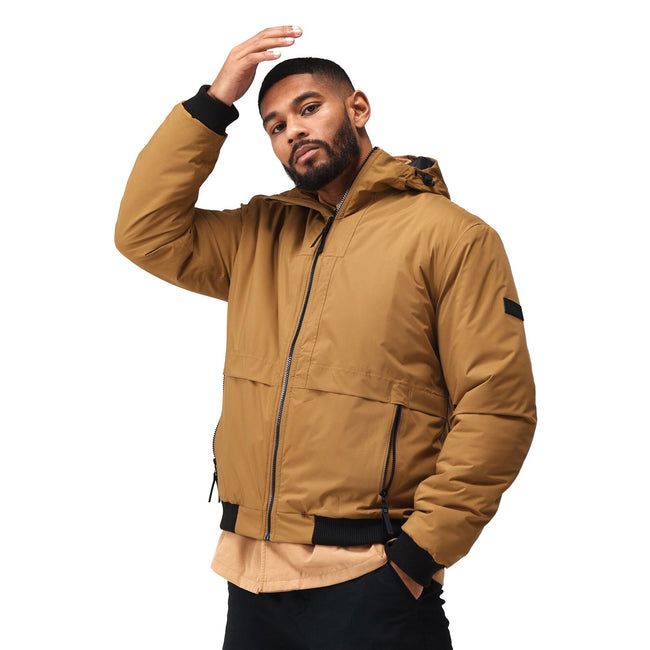 Umber - Lifestyle - Regatta Mens Renly Hooded Waterproof Jacket