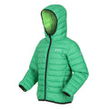 Field Green-Jasmine Green - Side - Regatta Childrens-Kids Marizion Hooded Padded Jacket