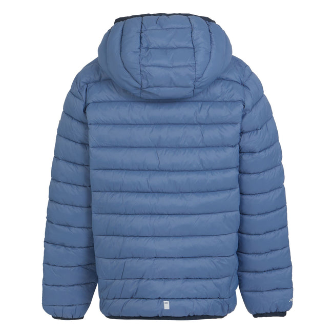 Coronet Blue-Danger Red - Back - Regatta Childrens-Kids Marizion Hooded Padded Jacket