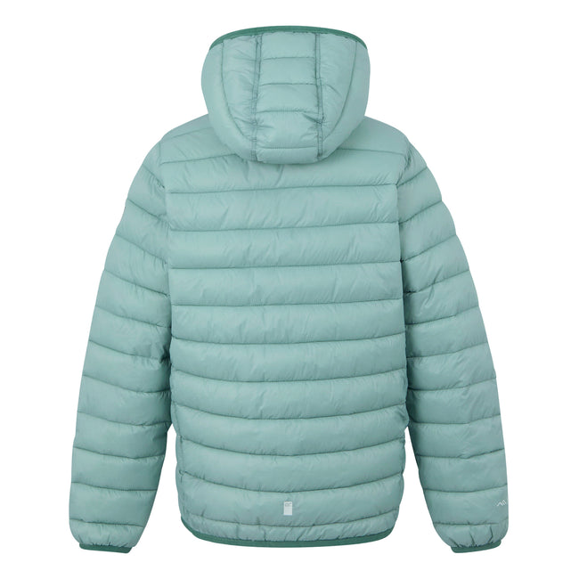 Green Haze-Spruce Green - Back - Regatta Childrens-Kids Marizion Hooded Padded Jacket