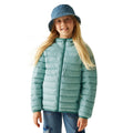 Green Haze-Spruce Green - Lifestyle - Regatta Childrens-Kids Marizion Hooded Padded Jacket