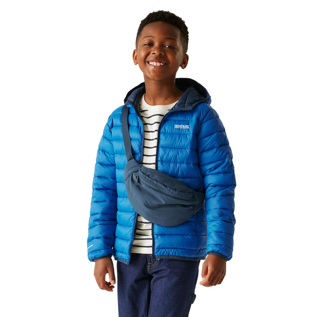Snorkel Blue-Moonlight Denim - Lifestyle - Regatta Childrens-Kids Marizion Hooded Padded Jacket