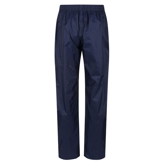 Navy - Front - Regatta Great Outdoors Mens Classic Pack It Waterproof Overtrousers