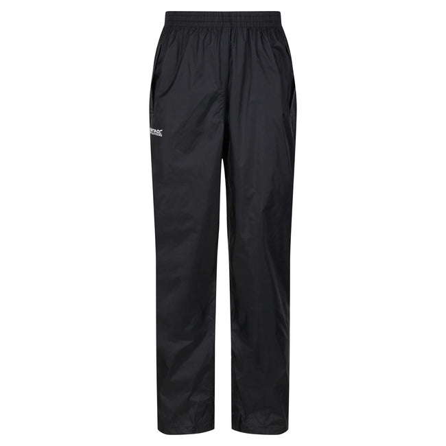 Black - Front - Regatta Great Outdoors Mens Classic Pack It Waterproof Overtrousers