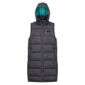 Seal Grey-Quiet Green - Front - Regatta Womens-Ladies Ganella Long Length Gilet
