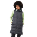 Seal Grey-Quiet Green - Side - Regatta Womens-Ladies Ganella Long Length Gilet