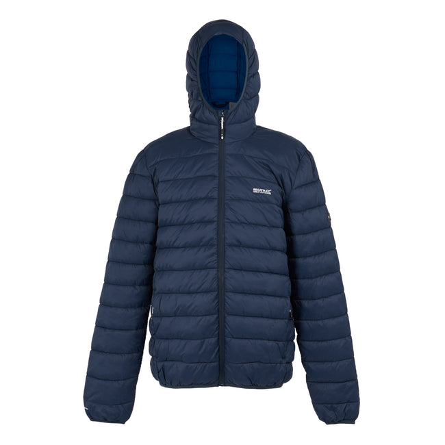 Navy-Olympian Blue - Front - Regatta Mens Marizion Baffled Hooded Padded Jacket