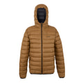 Nut Brown - Front - Regatta Mens Marizion Baffled Hooded Padded Jacket
