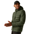 Olive Green - Lifestyle - Regatta Mens Marizion Baffled Hooded Padded Jacket