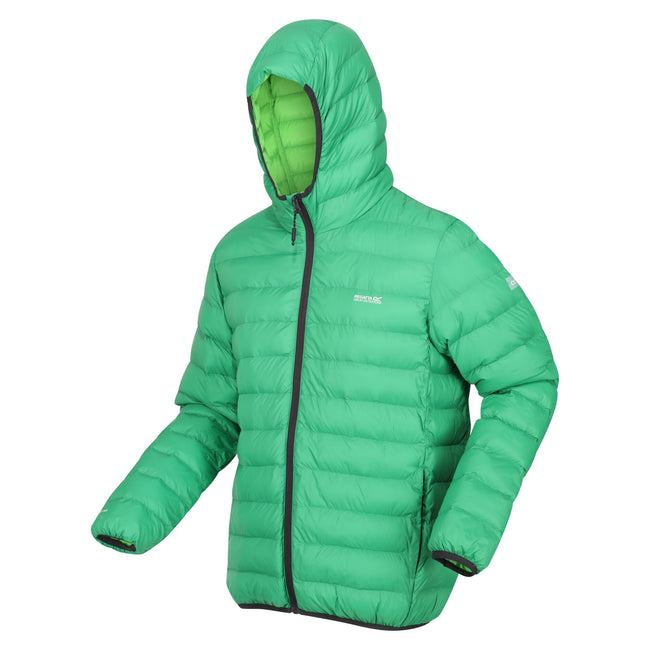 Field Green-Jasmine Green - Side - Regatta Mens Marizion Baffled Hooded Padded Jacket