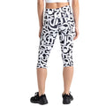 Black-White - Pack Shot - Dare 2B Womens-Ladies Influential Graffiti 3-4 Leggings