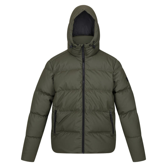 Dark Khaki - Front - Regatta Mens Saltern Padded Jacket