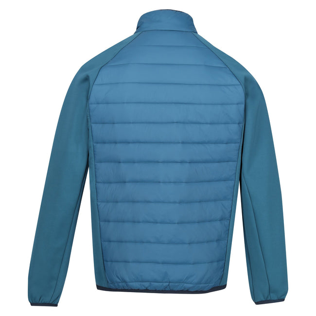 Moroccan Blue-Citron Lime - Back - Regatta Mens Clumber IV Full Zip Hybrid Jacket