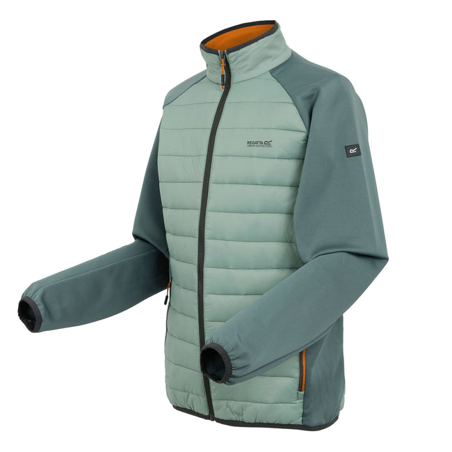 Glacier-Stormy Weather - Side - Regatta Mens Clumber IV Full Zip Hybrid Jacket