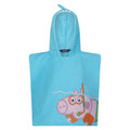 Atoll Blue - Front - Peppa Pig Childrens-Kids Hooded Beach Towel