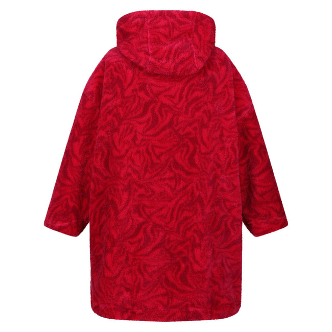 Pink Potion - Back - Regatta Childrens-Kids Cosy Zebra Print Poncho