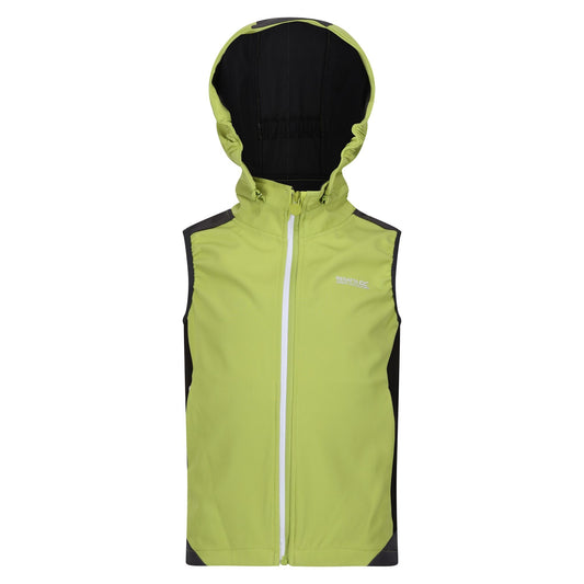 Green Algae-Seal Grey - Front - Regatta Childrens-Kids Acidity VI Lightweight Hooded Gilet