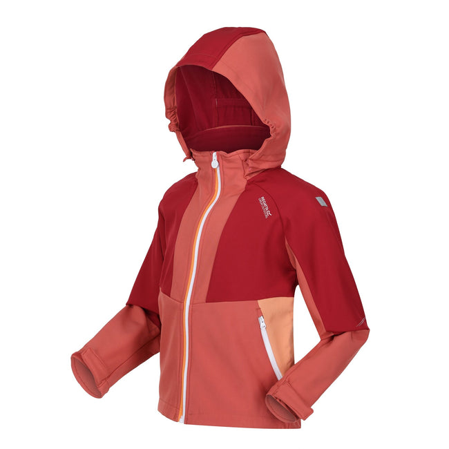 Mineral Red-Rumba Red - Side - Regatta Childrens-Kids Haydenbury Soft Shell Jacket