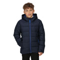Navy-New Royal - Side - Regatta Professional Childrens-Kids Thermal Padded Jacket