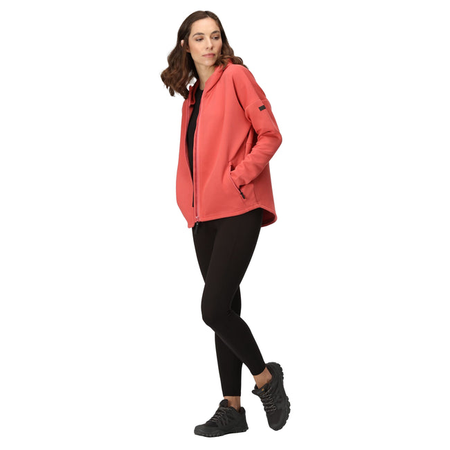 Mineral Red - Close up - Regatta Womens-Ladies Rossall Full Zip Hoodie