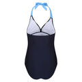 Navy-Elysium Blue - Back - Regatta Womens-Ladies Flavia Contrast One Piece Swimsuit
