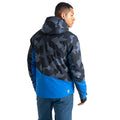 Olympian Blue-Black - Pack Shot - Dare 2B Mens Baseplate Geometric Ski Jacket