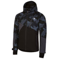 Ebony-Black - Side - Dare 2B Mens Baseplate Geometric Ski Jacket