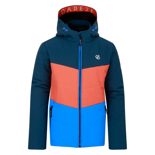 Athletic Blue-Orange Rust - Front - Dare 2B Childrens-Kids Jolly Padded Jacket