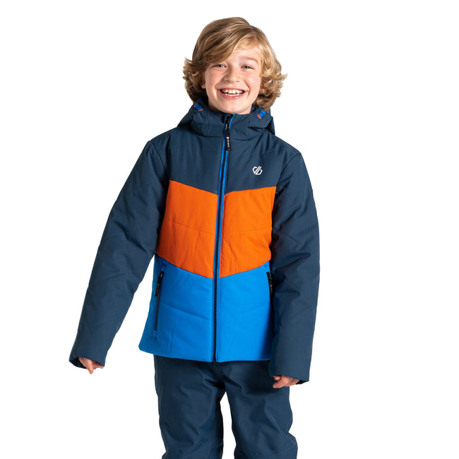 Athletic Blue-Orange Rust - Lifestyle - Dare 2B Childrens-Kids Jolly Padded Jacket