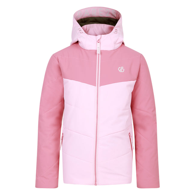 Crystal Rose-Dusty Rose - Front - Dare 2B Childrens-Kids Jolly Padded Jacket