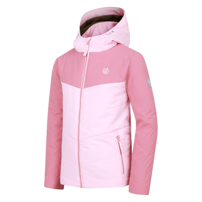 Crystal Rose-Dusty Rose - Side - Dare 2B Childrens-Kids Jolly Padded Jacket