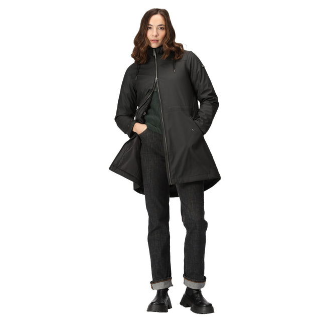 Black - Close up - Regatta Womens-Ladies Fantine Baffled Padded Jacket