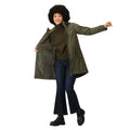 Dark Khaki - Close up - Regatta Womens-Ladies Fantine Baffled Padded Jacket