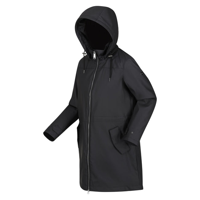 Black - Side - Regatta Womens-Ladies Fantine Baffled Padded Jacket